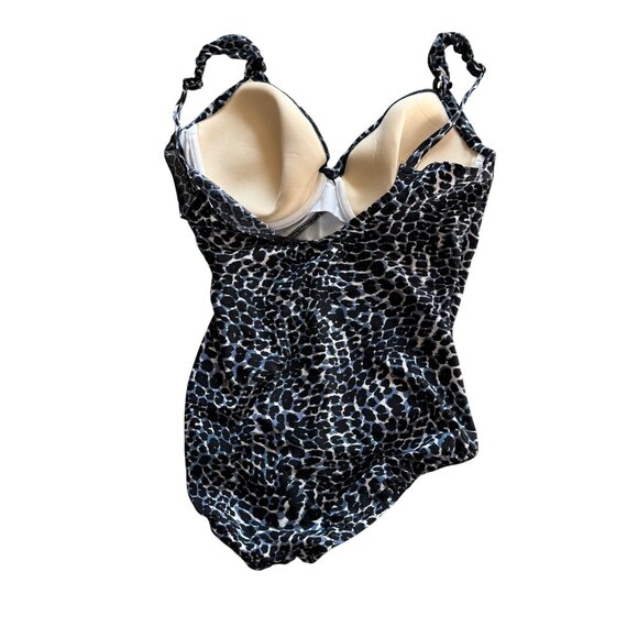 Miraclesuit Leopard Print One-Piece Swimsuit With Padded Cups Approximate L/XL - Picture 3 of 11